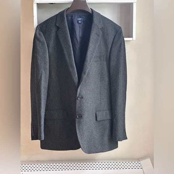 J. Crew Ludlow Authentic Yorkshire Tweed Wool Men's Ports Coat Blazer Size 44 R - Picture 1 of 9